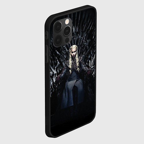 Чехол iPhone 12 Pro Дейнерис Таргариен игра престолов / 3D-Черный – фото 2