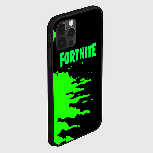 Чехол iPhone 12 Pro Fortnite краски звезды / 3D-Черный – фото 2
