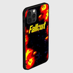 Чехол для iPhone 12 Pro Fallout огненные краски стиль, цвет: 3D-черный — фото 2