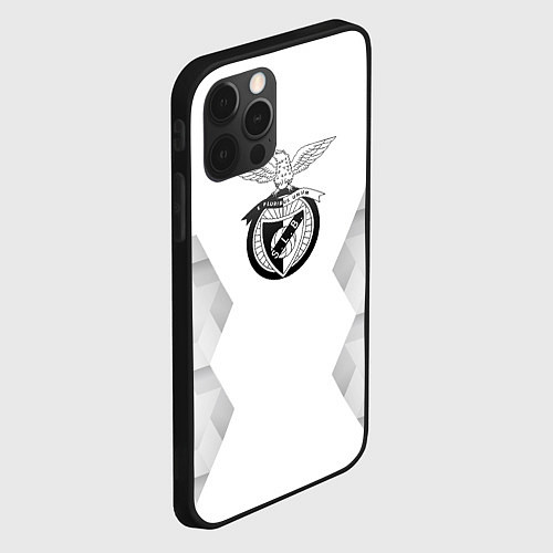 Чехол iPhone 12 Pro Benfica white poly / 3D-Черный – фото 2