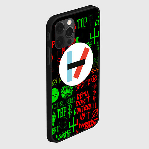 Чехол iPhone 12 Pro Twenty one pilots music steel / 3D-Черный – фото 2