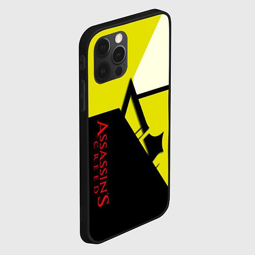 Чехол iPhone 12 Pro Assassins Creed geometry logo / 3D-Черный – фото 2