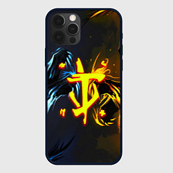 Чехол для iPhone 12 Pro Doom logo monster, цвет: 3D-черный