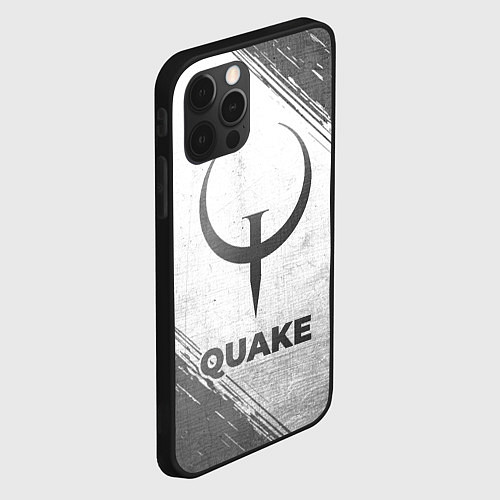 Чехол iPhone 12 Pro Quake - white gradient / 3D-Черный – фото 2