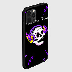 Чехол для iPhone 12 Pro Three Days Grace неоновый череп, цвет: 3D-черный — фото 2