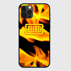 Чехол для iPhone 12 Pro PUBG fire steel, цвет: 3D-черный