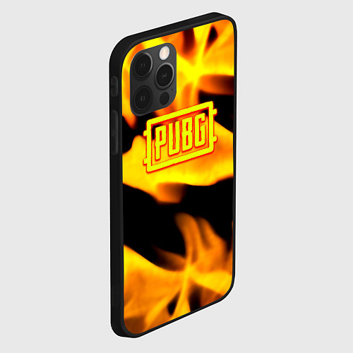 Чехол iPhone 12 Pro PUBG fire steel / 3D-Черный – фото 2