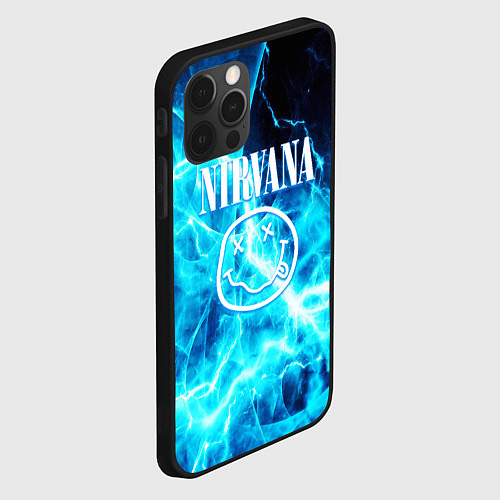 Чехол iPhone 12 Pro Nirvana electro / 3D-Черный – фото 2