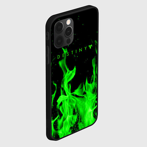 Чехол iPhone 12 Pro Destiny кислотный огонь / 3D-Черный – фото 2