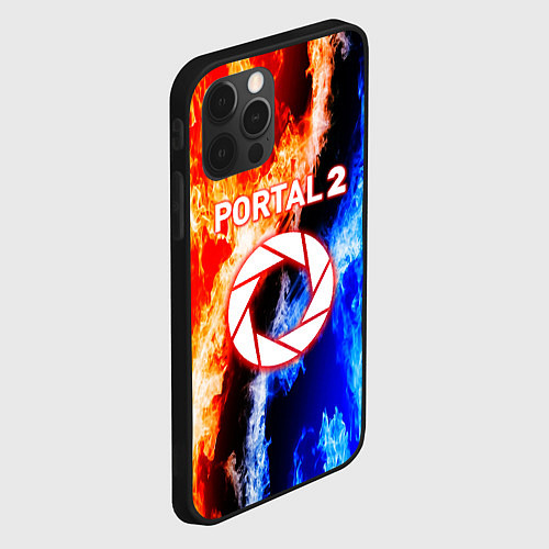 Чехол iPhone 12 Pro Portal битва огней / 3D-Черный – фото 2