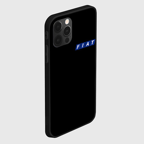 Чехол iPhone 12 Pro FIAT logo auto / 3D-Черный – фото 2