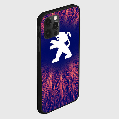 Чехол iPhone 12 Pro Peugeot red energy / 3D-Черный – фото 2