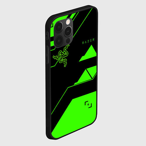 Чехол iPhone 12 Pro Razer geometry game / 3D-Черный – фото 2