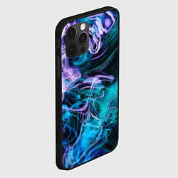 Чехол для iPhone 12 Pro Цветной дым текстура, цвет: 3D-черный — фото 2