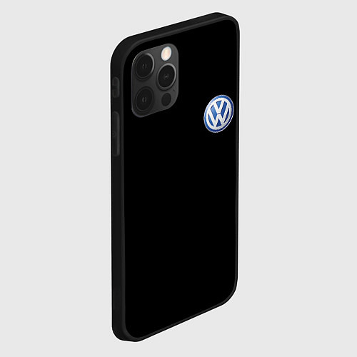 Чехол iPhone 12 Pro Volkswagen logo auto / 3D-Черный – фото 2