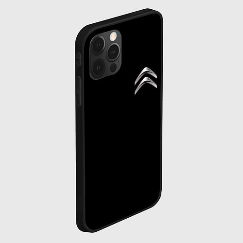 Чехол iPhone 12 Pro Citroen logo auto / 3D-Черный – фото 2