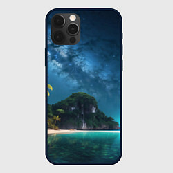 Чехол для iPhone 12 Pro Island beach, цвет: 3D-черный
