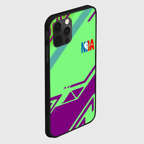 Чехол iPhone 12 Pro NBA geometry sport / 3D-Черный – фото 2