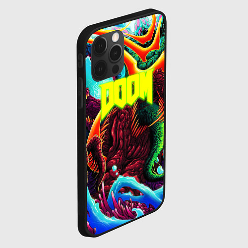 Чехол iPhone 12 Pro Doom monster mars / 3D-Черный – фото 2