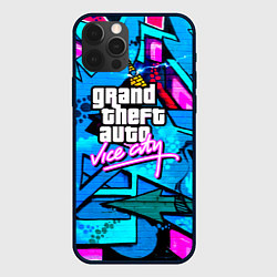 Чехол для iPhone 12 Pro GTA vice city steel grafity, цвет: 3D-черный