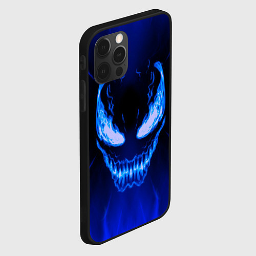 Чехол iPhone 12 Pro Огненный Веном / 3D-Черный – фото 2