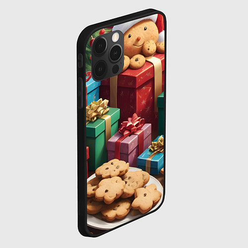 Чехол iPhone 12 Pro Рождественское печенье / 3D-Черный – фото 2