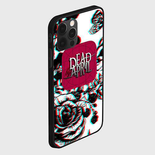 Чехол iPhone 12 Pro Dead by april rose glitch / 3D-Черный – фото 2