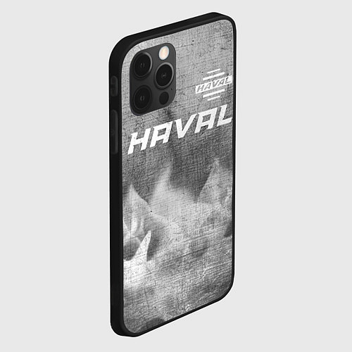 Чехол iPhone 12 Pro Haval - grey gradient посередине / 3D-Черный – фото 2