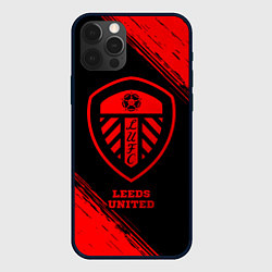 Чехол для iPhone 12 Pro Leeds United - red gradient, цвет: 3D-черный