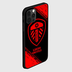 Чехол для iPhone 12 Pro Leeds United - red gradient, цвет: 3D-черный — фото 2