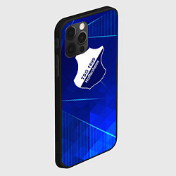 Чехол для iPhone 12 Pro Hoffenheim blue poly, цвет: 3D-черный — фото 2