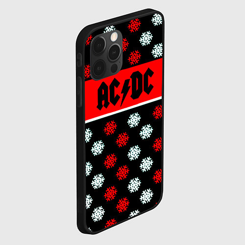 Чехол iPhone 12 Pro AC DC winter steel / 3D-Черный – фото 2