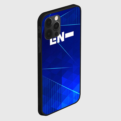 Чехол iPhone 12 Pro Enhypen blue poly / 3D-Черный – фото 2