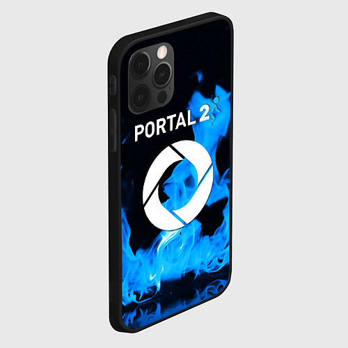 Чехол iPhone 12 Pro Portal 2 blue flame / 3D-Черный – фото 2