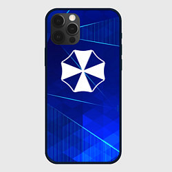 Чехол для iPhone 12 Pro Resident Evil blue poly, цвет: 3D-черный