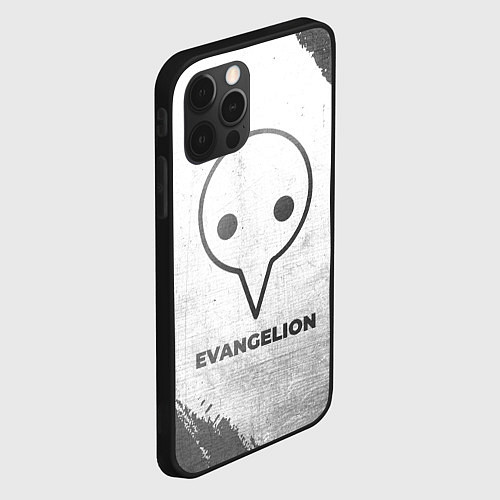 Чехол iPhone 12 Pro Evangelion - white gradient / 3D-Черный – фото 2