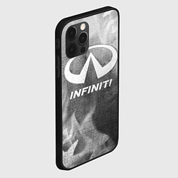 Чехол для iPhone 12 Pro Infiniti - grey gradient, цвет: 3D-черный — фото 2