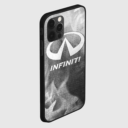 Чехол iPhone 12 Pro Infiniti - grey gradient / 3D-Черный – фото 2