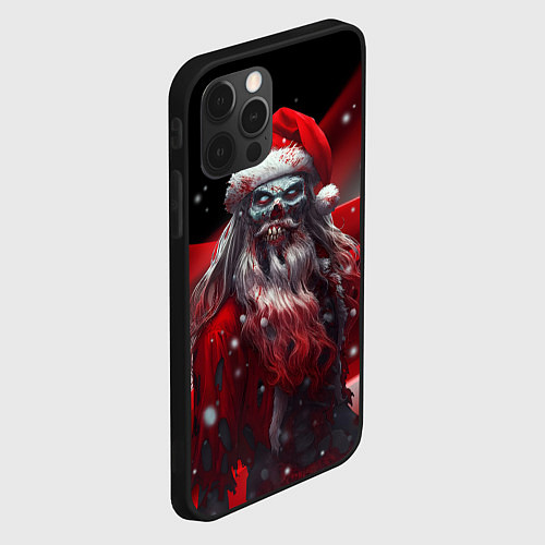 Чехол iPhone 12 Pro Зомби Дед Мороз / 3D-Черный – фото 2