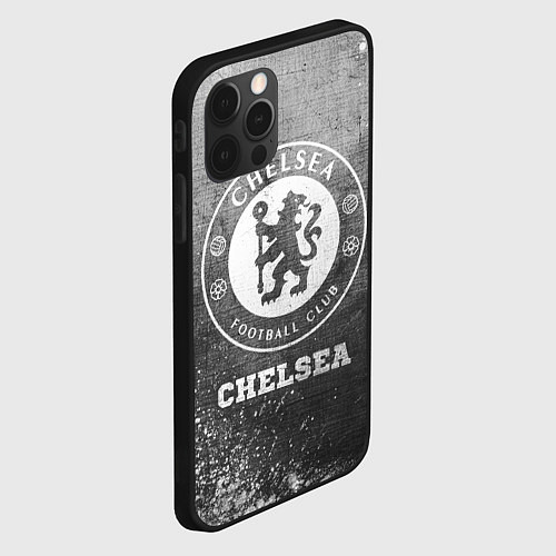 Чехол iPhone 12 Pro Chelsea - grey gradient / 3D-Черный – фото 2