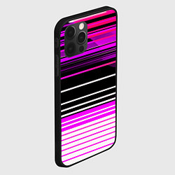 Чехол для iPhone 12 Pro Разноцветные вертикальные линии, цвет: 3D-черный — фото 2