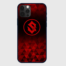 Чехол для iPhone 12 Pro Sabaton red poly, цвет: 3D-черный