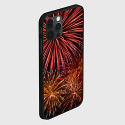 Чехол для iPhone 12 Pro Яркий красочный фейерверк, цвет: 3D-черный — фото 2