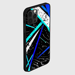 Чехол для iPhone 12 Pro Разноцветные праздничные линии, цвет: 3D-черный — фото 2