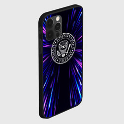 Чехол для iPhone 12 Pro Ramones neon energy, цвет: 3D-черный — фото 2