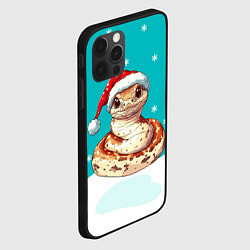 Чехол для iPhone 12 Pro Змейка новогодняя, цвет: 3D-черный — фото 2