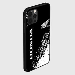 Чехол для iPhone 12 Pro Honda - следы от шин, цвет: 3D-черный — фото 2