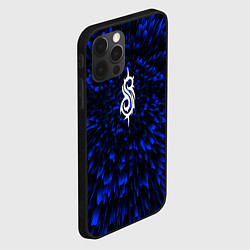 Чехол для iPhone 12 Pro Slipknot blue energy, цвет: 3D-черный — фото 2