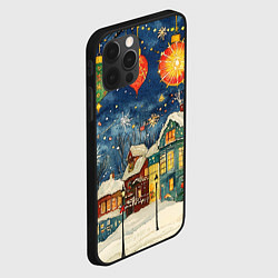 Чехол для iPhone 12 Pro Новый год на улице, цвет: 3D-черный — фото 2