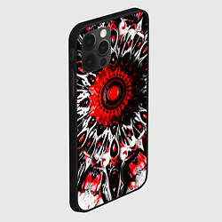 Чехол для iPhone 12 Pro Красная сюрреалистичная абстракция, цвет: 3D-черный — фото 2